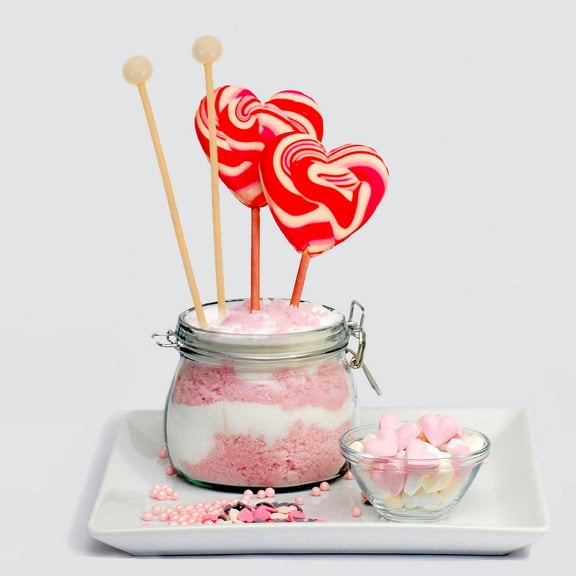 TEHAUX 200Pcs Wooden End Stir Sticks for Candy, Cake , Lollipops, Coffee, and Drinks Mixing