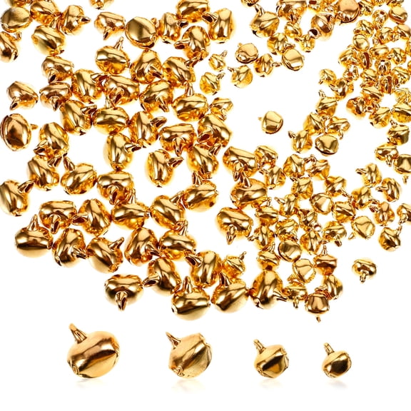 TEHAUX 200pcs Metal Bells for Crafts, Jewelry Making, Keychains, and Craft Projects