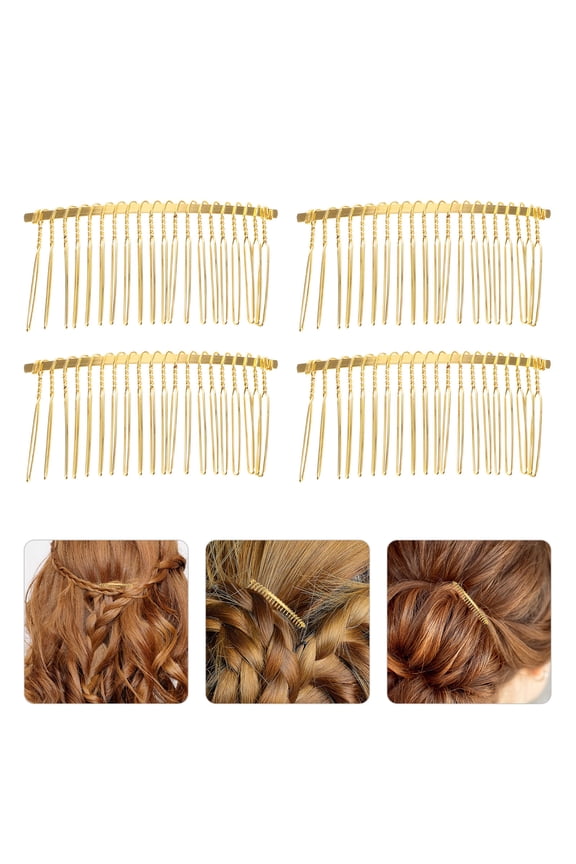 20Pcs Bridal Hair Clips Iron Golden Wedding Hair Accessories Elegant Hairpins for Brides and Special Occasions