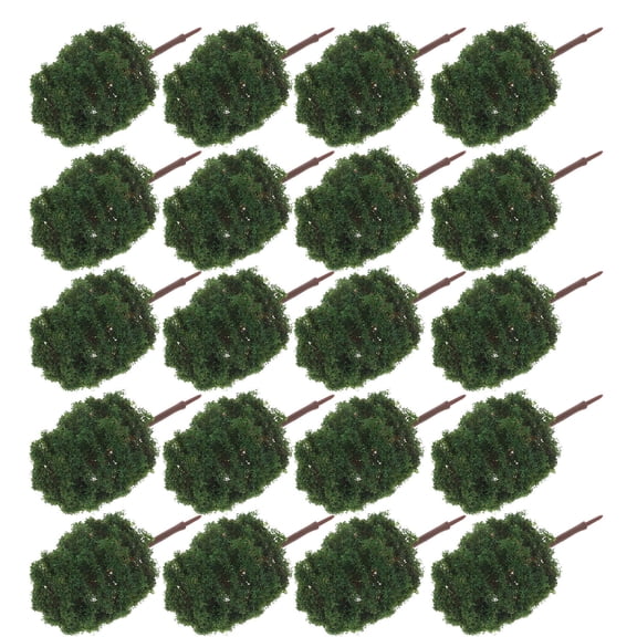 TEHAUX Architectural Model Trees, Green Plastic, Easy Installation for Home, 20Pcs