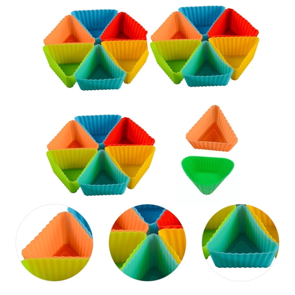 TEHAUX 20-Piece Non-Stick Muffin and Cake Mold Set in Assorted Colors for Easy Baking and Cleanup
