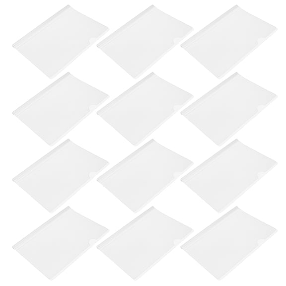 TEHAUX 20Pcs Transparent Document Folders with Sliding Bar Clamps for Neat Paper and File Organization