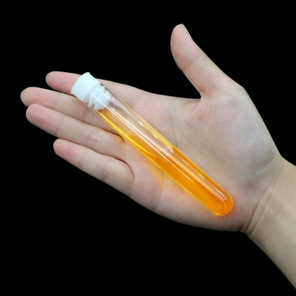 TEHAUX 20-Pack Transparent Plastic Sample Vials for Laboratory Use, Small Storage Containers for Scientific Equipment