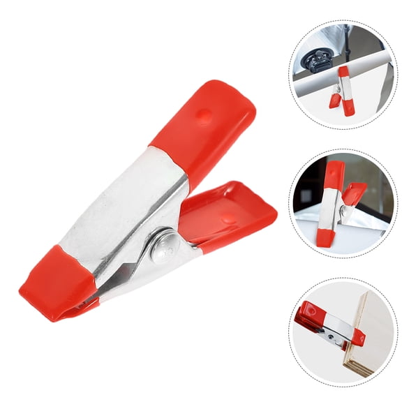 TEHAUX 20Pcs Red Metal Spring Clips for Lamps, Multifunctional Galvanized Iron Clips for Home and Office Use