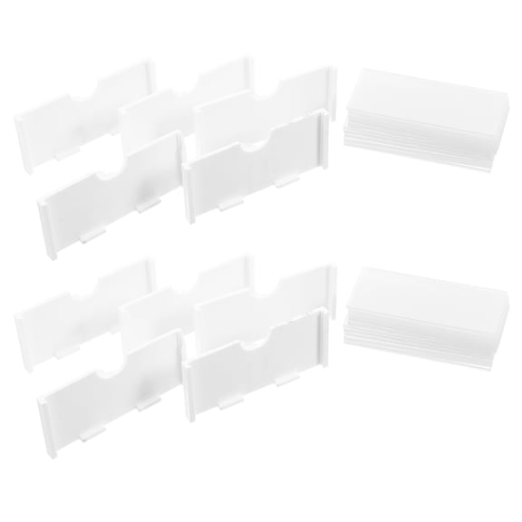 TEHAUX Plastic Shelf Labels, White, Clear Visibility for Supermarket Pricing