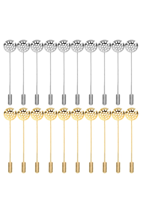 20pcs Assorted Color Lapel Pins Zinc Alloy for Wedding Corsage, Casual Wear, and Craft Accessories