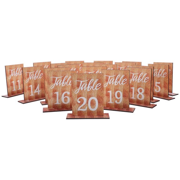 TEHAUX 20 Pcs Self-Standing Table Numbers, Portable Table Number Signs for Wedding Reception, Restaurant, Party Centerpiece Decor
