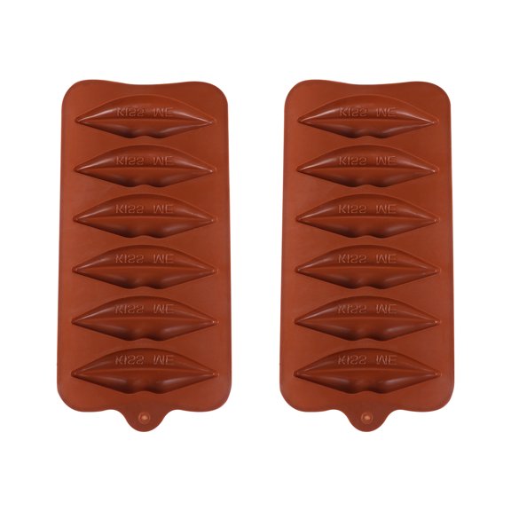 TEHAUX Silicone Chocolate Molds Nonstick Multi-Purpose Brown for Home 2Pcs