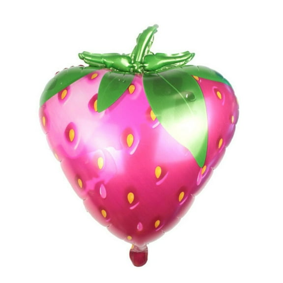 TEHAUX Birthday Party Supplies Strawberry Shaped Foil Balloons Pink 2Pack