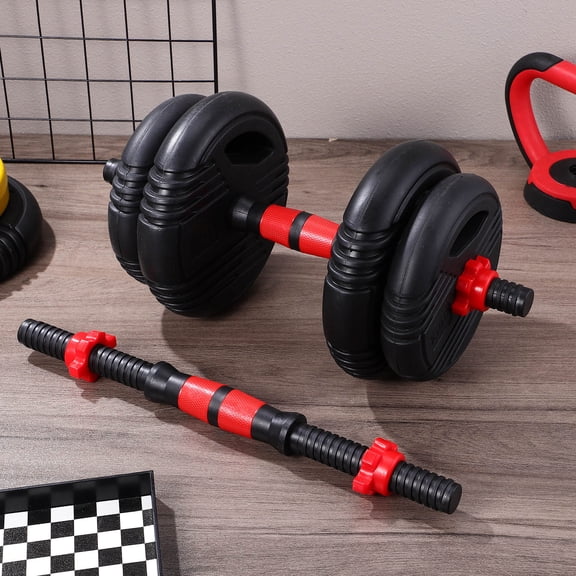 TEHAUX 2Pcs 40Cm Dumbbell Bars with Spinlock Collar for Home Workout and Gym Training