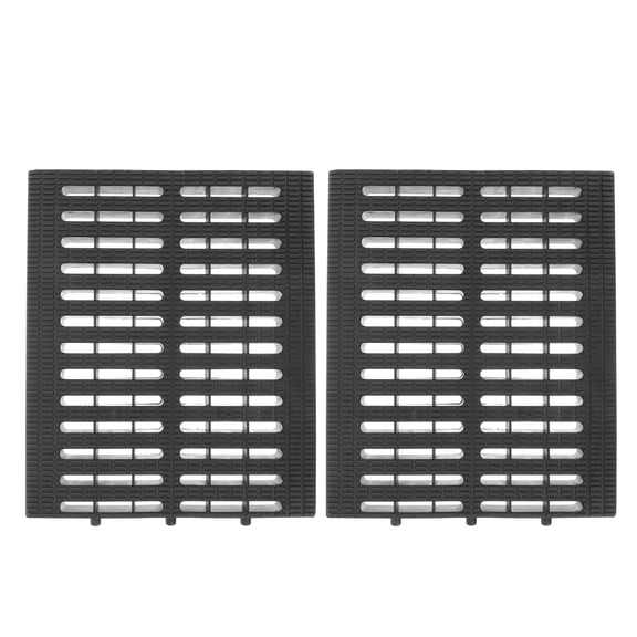 TEHAUX Plastic Kitchen Drain Cover, Black, High Drainage Performance, Versatile, Grid Design, 2Pcs