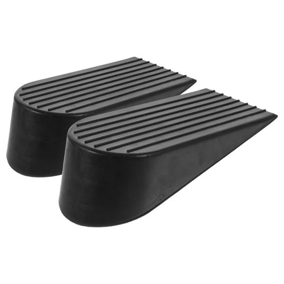 TEHAUX Black Rubber Door Stopper, Heavy Duty, Extra Large, for Doors, 2Pcs