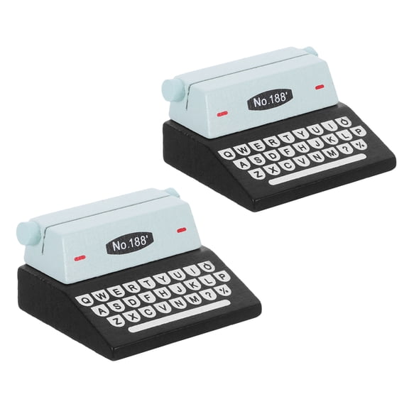 TEHAUX 2-Pack Black Wooden Photo Clip Stands for Desk Display, Notes Holder, Office and Home Decor