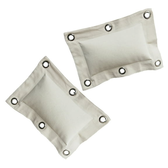 TEHAUX Quiet Durable Beige Canvas Wall Boxing Pad for Home Gym Workouts 2Pcs