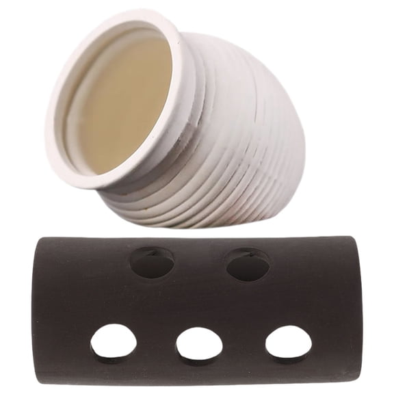 TEHAUX Aquarium Hideaway Rock Cave Shrimp Hideout Assorted Color 2Pcs