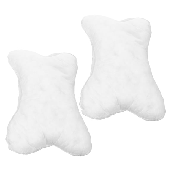 TEHAUX 2-Pack White Polyester Headrest Support Cushions for Drivers, Easy to Clean and Comfortable