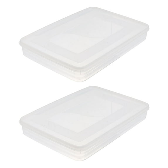 TEHAUX 2Pcs Homsfou Dumpling Storage Box for Freezer with Airtight Lids and Rectangular Design