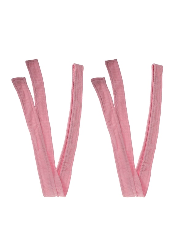2Pcs Pink Soft Flannel Bathrobe Tie Replacement Adjustable Belt for Hotel