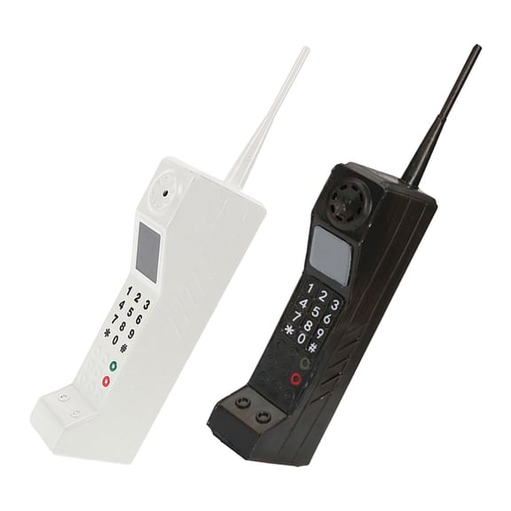 TEHAUX 2-Pack Retro Brick Cell Phone Decorative Iron Models in Assorted Colors for Vintage Home and Office Decor