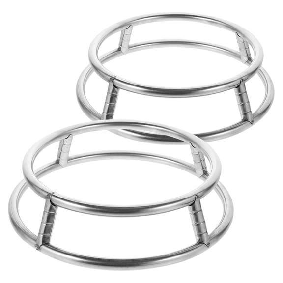 TEHAUX 2Pcs Round Pot Stand Stainless Steel Steaming Rack For Cooking And Kitchen Use