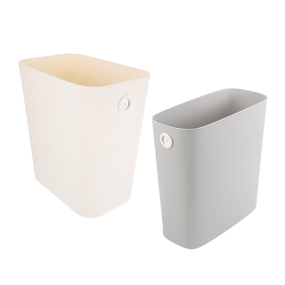 TEHAUX 2Pcs Rubbish Can Plastic Wastebasket Reusable Garbage Can Container for Bathroom Home