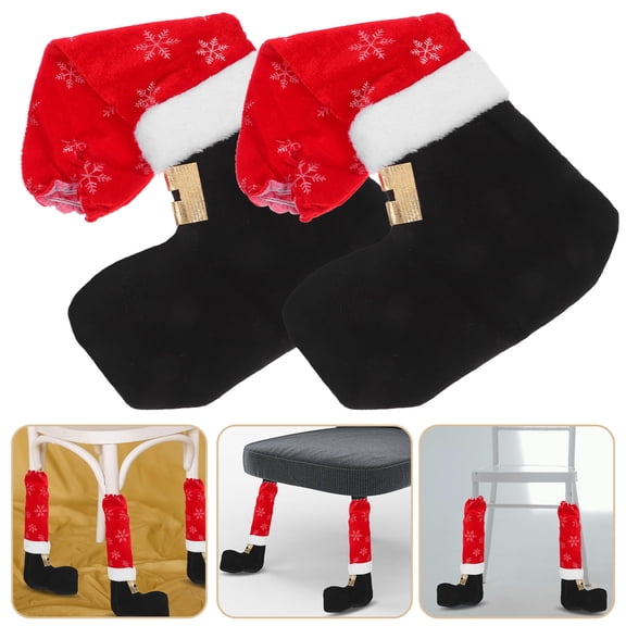 TEHAUX Decorative Christmas Furniture Socks Multi Non-Woven for Holiday Ambiance 2Pcs