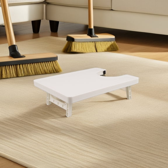 TEHAUX 2Pcs Sewing Machine Extension Table White Plastic Stable Support Workstation