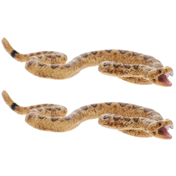 TEHAUX Set of 2 Light Brown Snake Resin Figurines for Outdoor Garden Decor, Party Decorations, , Celebration Accessories
