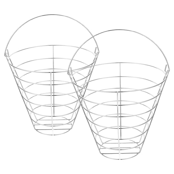 TEHAUX 2Pcs Outdoor Golf Ball Container Stainless Steel Bucket with Ventilation Holes for Dryness