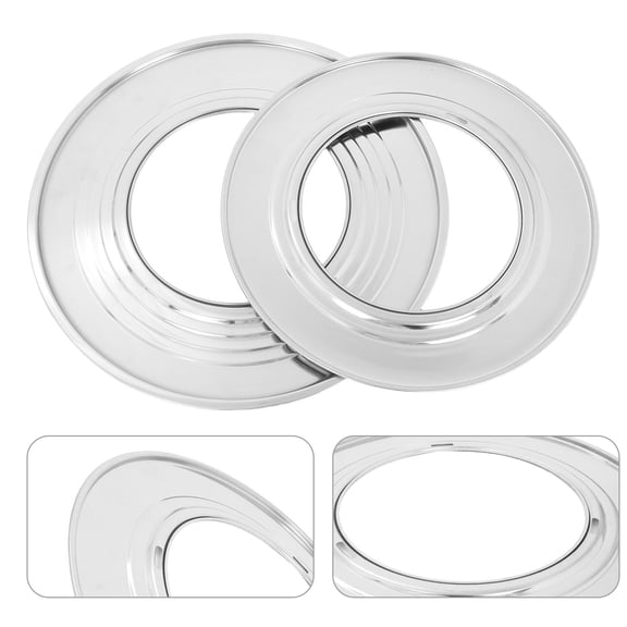 TEHAUX 2Pcs Stainless Steel Round Steamer Insert with Stable Placement Steaming Tool Silver