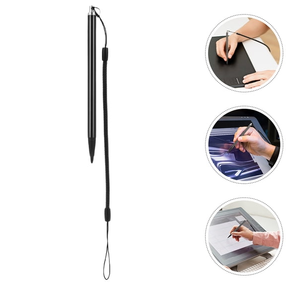 TEHAUX Resistive Stylus Pen, Black, Durable Material, Accurate Touch, Antiloss, 2Pcs