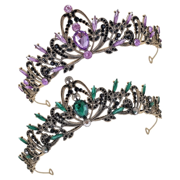 TEHAUX Bridal Metal Set 2 Pieces Black and Elegant Hair Accessories for Weddings and Special Occasions