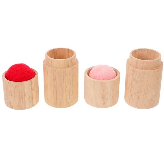 TEHAUX Portable Wooden Needle Holder Assorted Color Metal Felting Travel Case