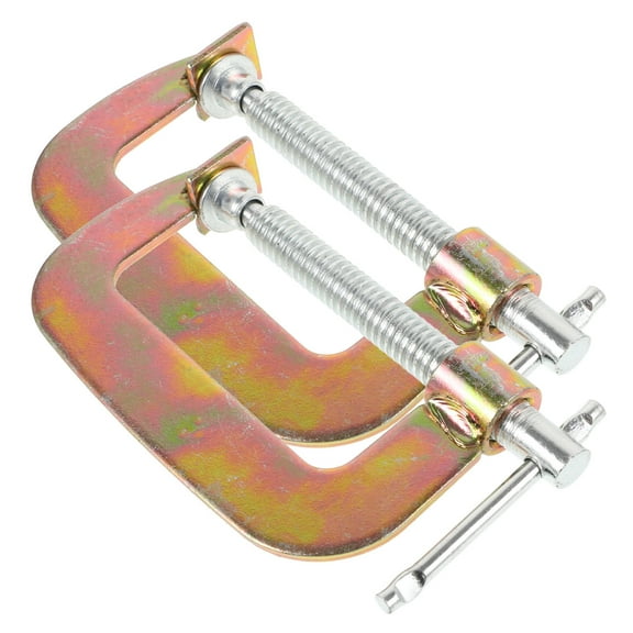 TEHAUX 2pcs Heavy Duty G Clamp for Woodworking Cabinet Tool Desk Mounting Clamp
