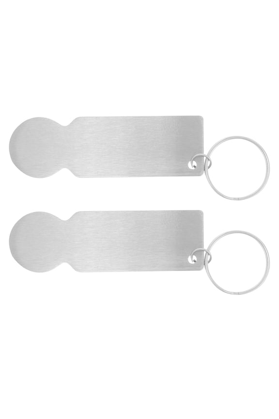 2pcs Outdoor Quarter Holder Keychains Shopping Trolley Tokens Key Ring Trolley Tokens
