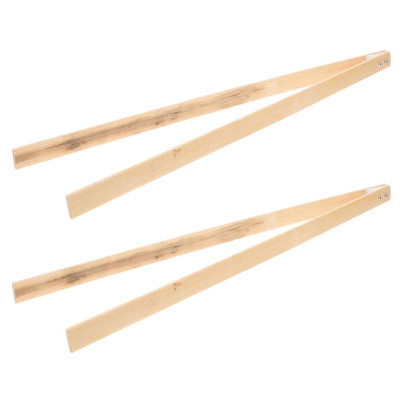 TEHAUX 2Pcs Litter Picking Equipment Bamboo Garbage Picker Light Yellow Long Handle For Cleaning