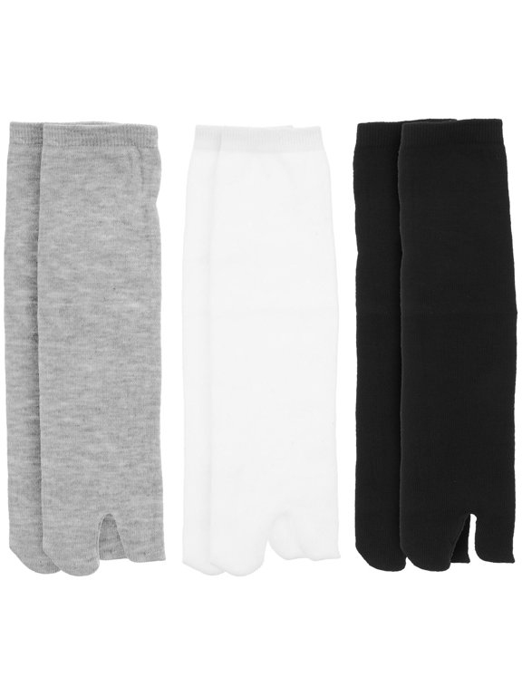 Cotton Split Toe Socks for Flip Flops Comfortable for Both Genders Assorted Color 3Pairs