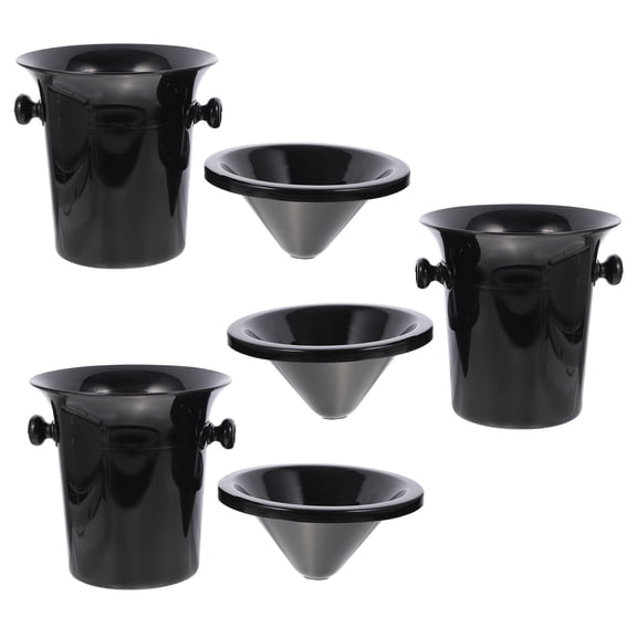 TEHAUX 3 Pcs Round Wine Tasting Spittoon Ice Bucket for