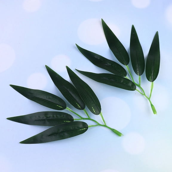 TEHAUX  30 Pcs Flower Arranging Leaves Realistic Foliage Bride Green