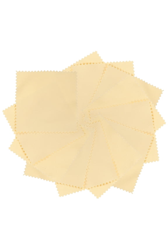 Versatile Yellow Cloth for Jewelry and Plated Silver Polishing - 30Pcs