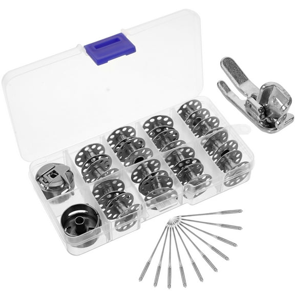 TEHAUX Metal Sewing Machine Bobbins Set for Home Use, Smooth , and Portable