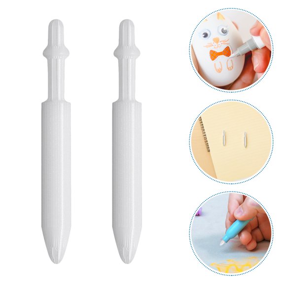 TEHAUX 35-Piece Fine Point Paint Marker Replacement Tips, White Acrylic Nibs for Precise Detail Lines