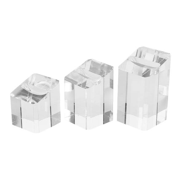 TEHAUX 3-Pack Clear Acrylic Display Stands Transparent Holders for Retail Store Exhibits and Product Showcases