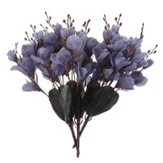 TEHAUX 3Pcs Lightweight Blue Artificial Magnolia Branches for Indoor Spring Floral Decoration