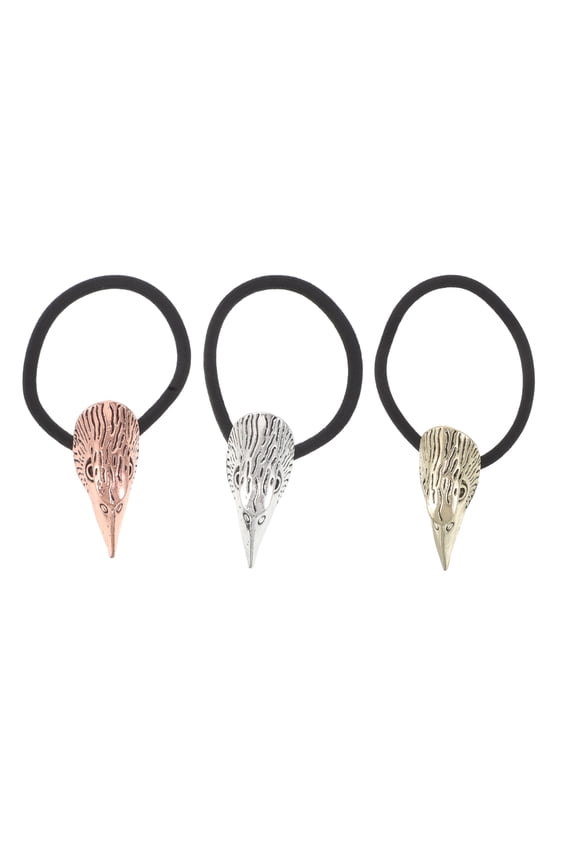 3Pcs Goth Skull Hair Ropes Stretchy Ponytail Holders Lightweight Comfortable Hair Bands