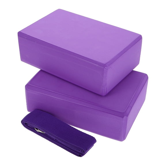 TEHAUX 3Pcs Lightweight Foam Yoga Blocks with Carry Strap for Pilates and Stretching