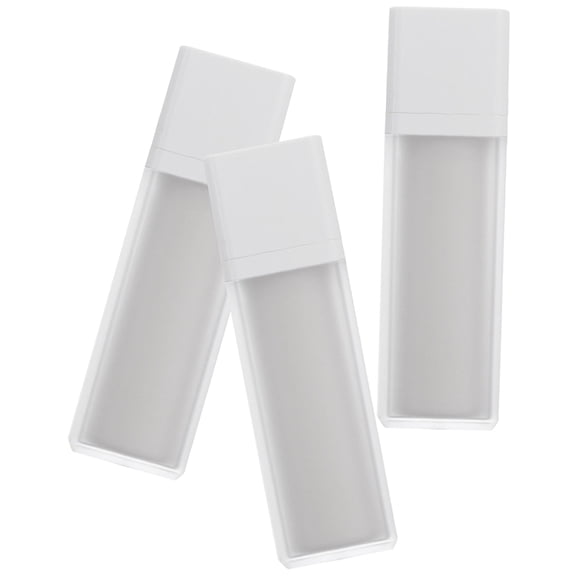TEHAUX 3Pcs White Airless Pump Bottle for Car and Gym 9.5x3.6in