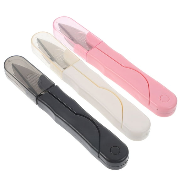 TEHAUX 3Set Yarn Scissors Sewing Snippers for Tailoring U-Shape Assorted Color