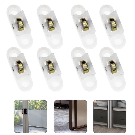 TEHAUX Smooth Nylon Sliding Door Rollers Modern Design 4 Pieces Replacement Wheels for Home Use