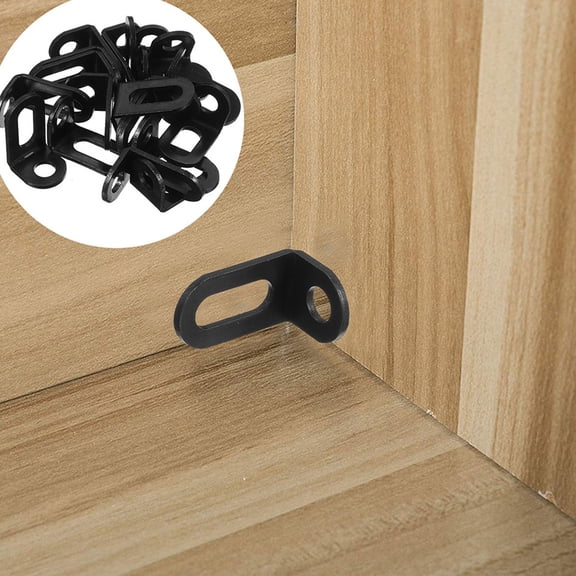 TEHAUX 40 Pcs Angle Brackets for Wood Corner Clamps Woodwork Support Black